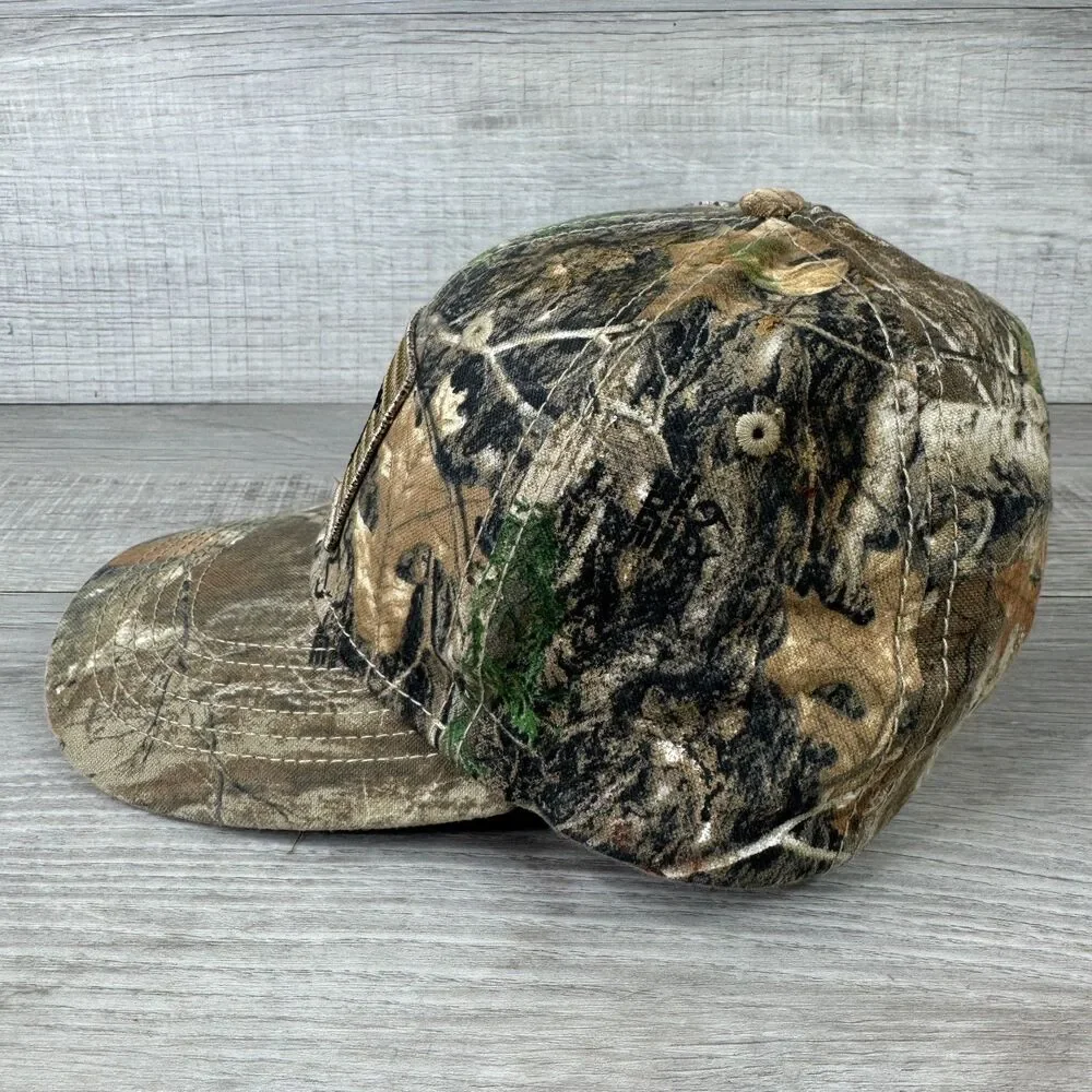 Cat Baseball Cap Mens Brown Realtree Camo Mesh Logo Adjustable Strapback Hat